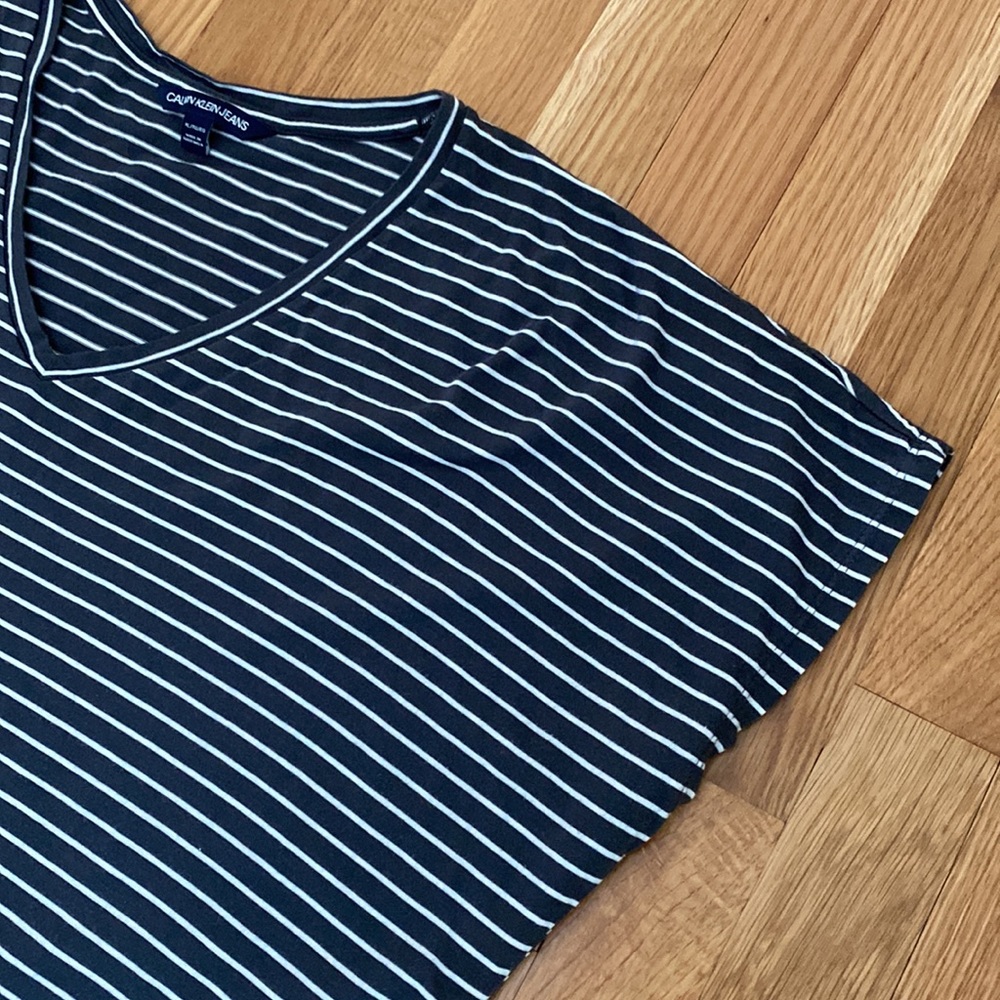 Calvin Klein Jeans Striped Tee Size XL - Picture 3 of 8